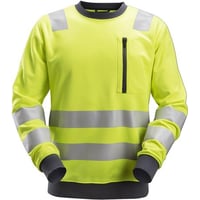 #3 - Snickers sweatshirt str. M Fluoreserende gul med reflekser - 8037