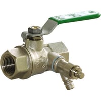 Kuglehane med aftap, 3/4"