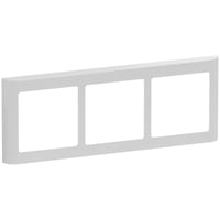 LK FUGA - Soft 63 vandret design ramme, 3 modul, lysegr + teknisk monteringsramme