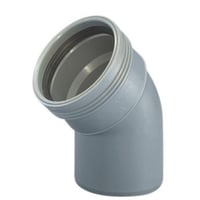 Wavin Wafix PP Bøjning 45° 110 mm - Grå