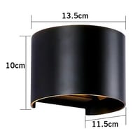 Vglampe LEDlife RGB+CCT, 6W, Tuya, sort, rund, op/ned, justerbar, inde/ude, IP65, inkl. lyskilde