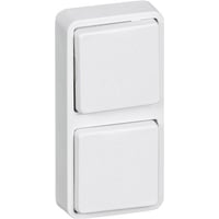 LK Mini Modul – Svagstrmstryk med 2 tryk, 25 x 50 mm, hvid
