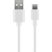 USB-C til USB2.0 A kabel, 2 meter, hvid, til synkronisering og opladning, hastighed 5 Gb/s, 3A billede