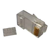 Cat 6 UTP RJ45 (8P8C) modular plug t. bld/stiv rund ledning - 10 stk
