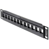 Billede af DeLOCK 10" Keystone Patch Panel, til 12xKeystone , 1U , metal, sort