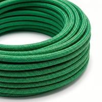 5m Stofledning 2x0.75 mm ², tekstil - 230V, Mørkegrøn