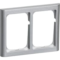 LK FUGA – Softline 63 vandret dobbelt ramme, 2×1 modul, stlmetallic