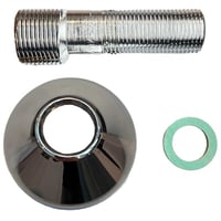 Tilslutningsstykke "x " x 80mm, rdgods (forniklet) - " roset
