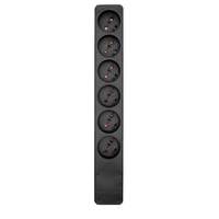 MicroConnect Danish Power Strip 6-way Black