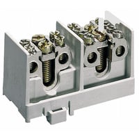 Afgreningsklemme 25mm2, 4 pol, for DIN-skinne - Hager