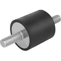 Gummibuffer type A gevind, M10x28, D: 50, H: 50, stl, materiale: elast. naturgummi, gummi shore 55a