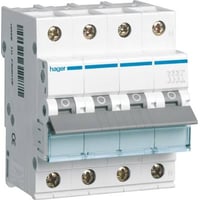 Billede af Hager MCN automatsikring, C, 10A, 3P+N, , 4 modul hos WATTOO.DK