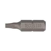 Tecos bits 1/4", TX10, 25 mm, 10 stk
