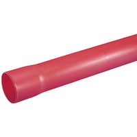 Letbek PE-kabelrr 63/58 mm, med muffe, glat/glat, 6 meter, rd - 6 meter