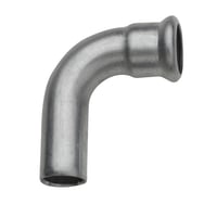 22 mm TURBO Inox bjning, 90, muffe/nippel