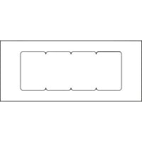 Lgudsnit 4 modul Fuga stik installationskanal, 280 mm, Perlehvid, Kunststof, Hager