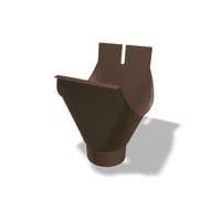 Tudstykke alu, 280 mm, 80 mm afgang, brun (P 10 nupret) - PREFA