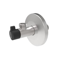 Broen Ballofix rustfri vinkelventil, 1/2″ X 3/8″, med roset  77mm og greb