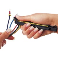 Ledningsmrke 1, gul W2 - HellermannTyton - 200 stk