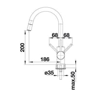 Billede af BLANCO MIDA-S kkkenarmatur med udtrksbruser antracit