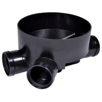 Wavin Rense- & inspektionsbrønd Type 3 315 mm Indgang 2x110 mm / Afgang 1x110 mm - Lige gennemløb og venstre tilløb