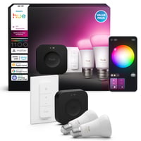 Philips Hue Pro Starterkit 2 X 1100 Lm Color & White Ambiance E27 Prer Dimmer Switch Bridge Pro