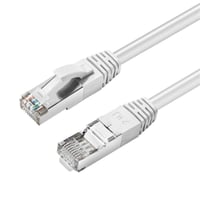 CAT6A S/FTP, 0,5 meter, hvid, LSZH skrmet netvrkskabel, AWG26 CU