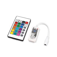 Smart Home RGB-controller - Kompatibel med Google Home, Alexa og smartphones, Understøtter 12V (op til 144W) og 24V (op til 288W)