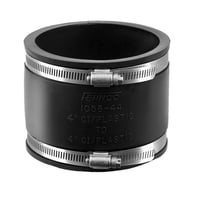 Fernco lige overgangsmanchet 88-75 x 76-65 mm (75 mm plast - 75 mm støbejern)