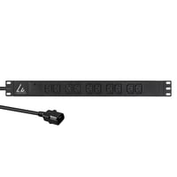 Lanview 19" PDU 10x C13 C14-stik med overspndingsbeskyttelse 2 m kabel