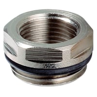 Nippelmuffe 1/2'' x 3/8'', messing, forniklet, med o-ring