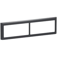 LK FUGA – Soft 63 vandret dobbelt design ramme uden midtersprosse, 2×2 modul, koksgr + teknisk monteringsramme