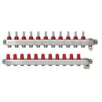 Danfoss SSM manifoldst, 11+11, med flowmetre og endestykke