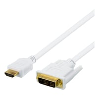 #2 - DELTACO HDMI til DVI kabel, 5m, Full HD, hvid