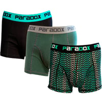 Paradox boxershorts 3-pak, 95 % bomuld, green2, str. XL