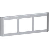 LK FUGA – Soft 63 vandret design ramme, 3 modul, stlmetallic + teknisk monteringsramme