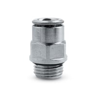 Push-in fitting, male stud, 6 mm tube - 1/4 gevind 6512 6-1/4, Super-Rapid Fitting