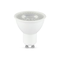 GU10 7,5W LED pære - 610lm, 38 °, hvidt mat glas, varm hvid - Kulør : Kold