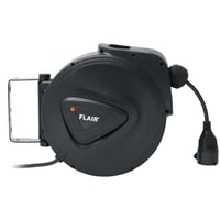 Flair kabelopruller, IP20, 10 meter, 3 x 1,5 mm², 230 V, sort
