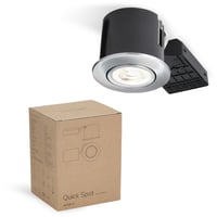 Nordtronic Quick Spot Outdoor, udendrs, rustfri, indbygningsspot 230V LED, rund, inkl. LED-pre (Nordtronic Value / CRI>90 FlickerFree 5W 350lm 38 2700K dmpbar