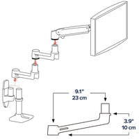 Ergotron - mounting component - Maks - Maks størrelse