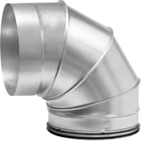 Kort bjning m. nippel og muffe 200 mm - 90