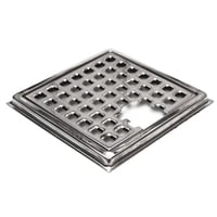 Firkantet gulvrist med ramme og udskring- 155 mm