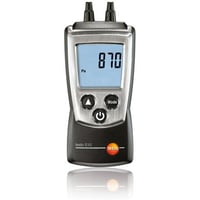 BUHL & BØNSØE Testo 510 differenstrykmåler leveret som sæt inkl. slanger (Ø4+Ø5 mm), adapter, beskyttelseskappe, batteri og kalibreringsprotokol.