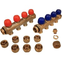 Wavin - Manifold 4 + 4 afgange, uden flowmeter p? freml?b, til ?20 x 2,0 mm pex-r?r