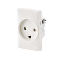 FESH SWITCH Curveline stikkontakt med jord, 1 modul, hvid