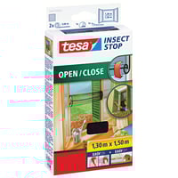 Insektnet til vinduer, 1,50 m x 1,30 m, ben/luk, antracit - Tesa