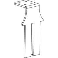 Hyldekngt til standard panel T22/44, hvid – Hudevad