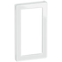 LK FUGA - Pure design ramme uden midtersprosse, 1x2 modul, hvid (glas) + teknisk monteringsramme