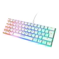 WK85R mechanical keyboard, 60% layout, RGB, red switches, hvid – Deltaco